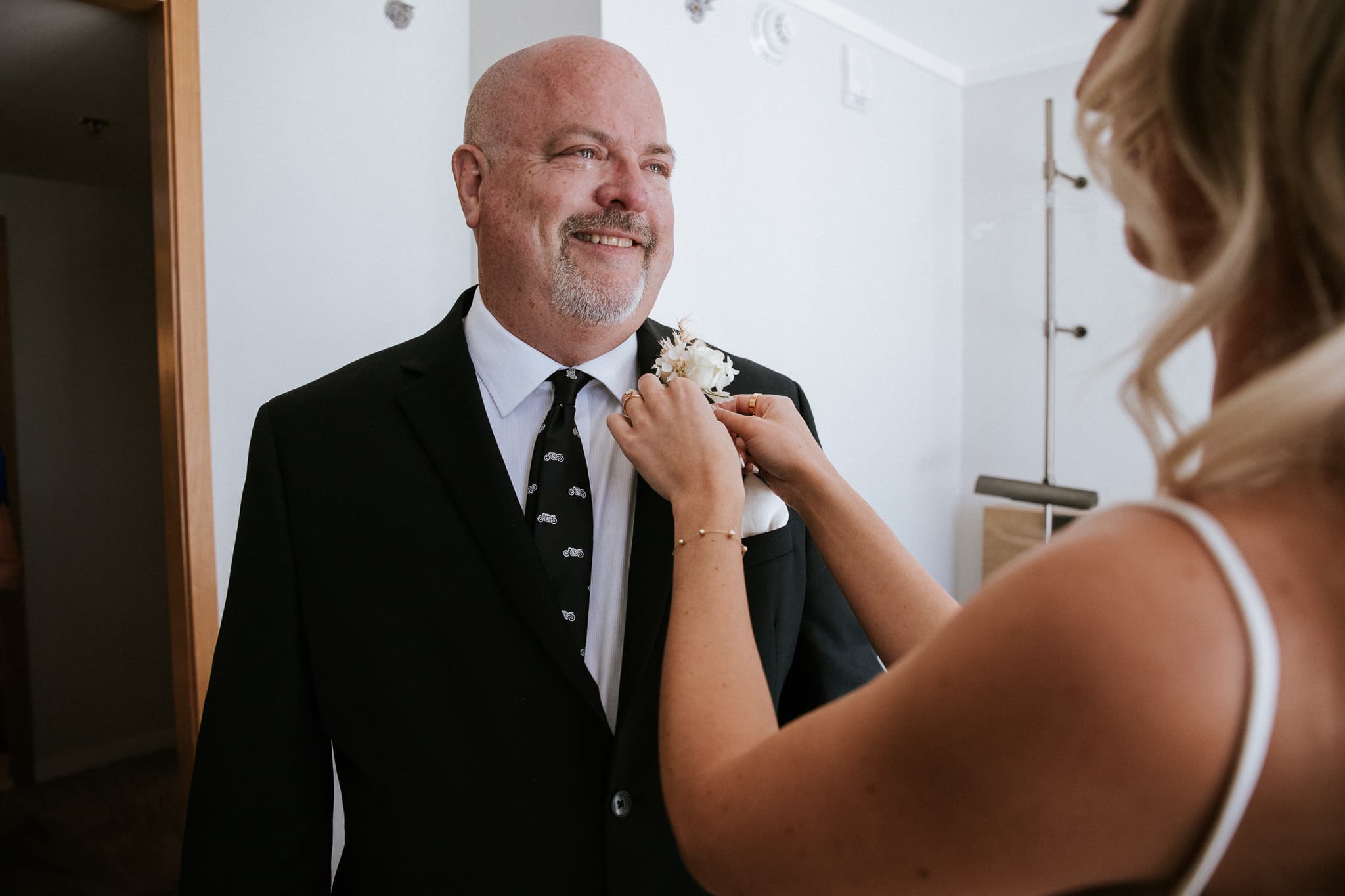Bride getting ready